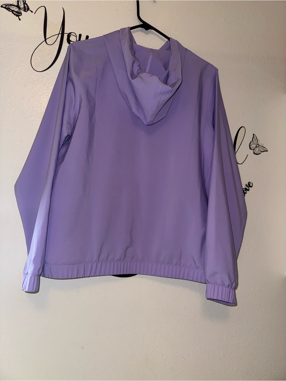 Lavender Ebb & Flow quarter-zip pullover windbreaker jacket. Size M - Picture 3 of 7